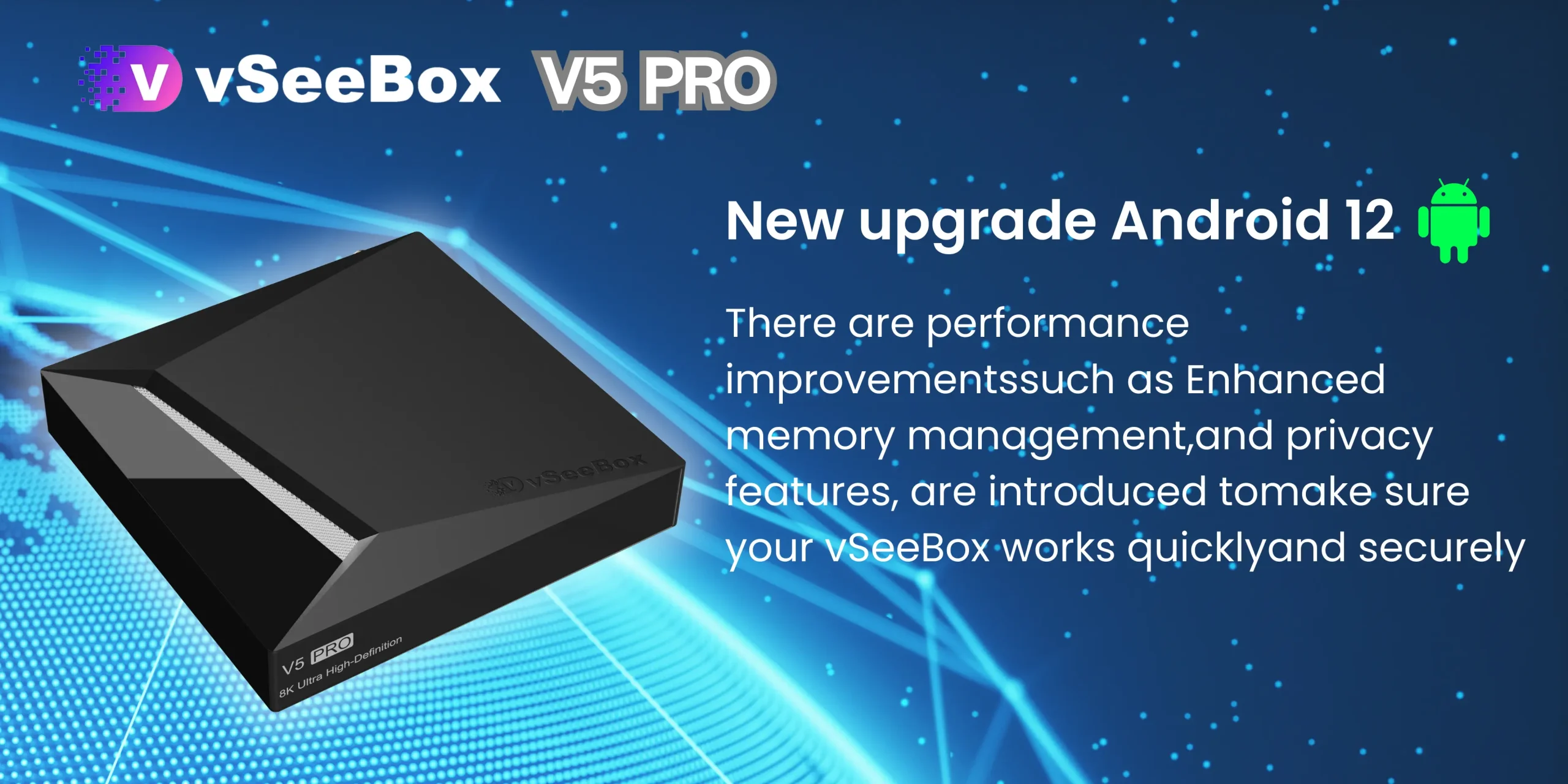 vSeeBox V5 Pro feature graphic for everyday streaming buyers